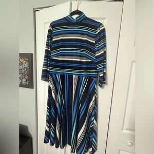 Eloqii A-Line Dress Neck Jersey Dress - 14